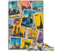 Puzzles de Collage parisiens pour Adultes et Adolescents, 1 000 pièces, Jeux d'activités familiales stimulants, Jouets à Faire soi-même pour décoration Murale (38x26cm)