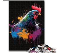 Puzzles de coqs colorés pour Adultes et Adolescents, 1000 pièces, pour Les 14 Ans et Plus, décoration d'intérieur, Jeux de Famille, Cadeaux de Noël et d'anniversaire (50x75cm)