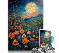 Puzzles de Coquelicots en vitrail pour Adultes 1000 Puzzles, aident Le Cerveau à exercer des Jouets addictifs pour cultiver la Patience Interaction Parent-Enfant 50x75cm