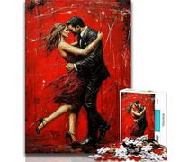 Puzzles de Couple Dansant pour Adolescents, 1 000 pièces, Jeu Stimulant et Familial avec des pièces de Formes aléatoires entièrement emboîtables (50x75cm)