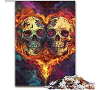 Puzzles de Couple de squelettes pour Adolescents, Jouets éducatifs et éducatifs, Jeux familiaux adaptés à la décoration de Bureau (26x38cm)
