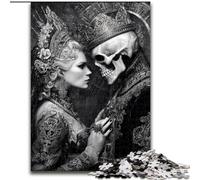 Puzzles de Couple Squelette pour Adultes et Adolescents, 1000 pièces, Jouets éducatifs, Anti-Stress, Cadeaux d'anniversaire Uniques (50x75cm)