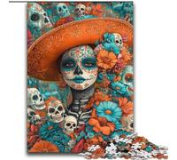 Puzzles de crâne de Style Mexicain pour Adultes, adaptés aux 14 Ans et Plus, décoration Murale, Cadeau d'anniversaire de Noël (70x100cm)