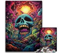 Puzzles de crânes colorés fantastiques 1000 pièces pour Adultes Puzzles stimulants Casse-tête à Faire soi-même Jeu Familial idéal ou Cadeau décoratif 1000 pièces (38 x 26 cm)