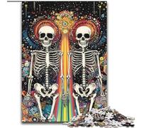 Puzzles de crânes colorés pour Adultes, 1000 pièces, Difficiles à réaliser, mais Amusants et Humoristiques Cadeau d'anniversaire, Cadeaux, décoration Murale 26x38cm