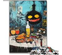 Puzzles de crânes de Style Basquiat pour Adultes et Adolescents, 1000 pièces, Jeu Stimulant et Collection d'artistes pour Toute la Famille, Beaux-Arts à partir de 14 Ans (50x75cm)