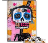 Puzzles de crânes de Style Basquiat pour Adultes et Adolescents, Puzzles stimulants et Difficiles à Offrir à Toute la Famille (26x38cm)