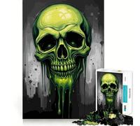 Puzzles de crânes de Zombies pour Adolescents 1000 pièces,Jeu de réflexion Amusant,Connexion Fluide et agréable,Une façon captivante de Passer Le Temps (38x52cm)