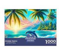 Puzzles de Dauphin Défi 1000 Pièces Puzzle Classique Jeux Éducatifs Belle DécorationDauphins Brillants PuzzleJeu Éducatif 100% Carton Recyclé 38x26cm/1000 pièces