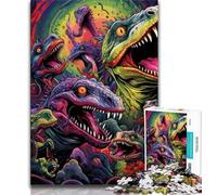 Puzzles de Dinosaures Anciens pour Adultes et Adolescents 1000 pièces, Aide Le Cerveau à exercer des Jouets addictifs pour cultiver la Patience Une œuvre d'art 38x26cm