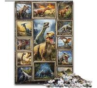 Puzzles de Dinosaures pour Adultes et Adolescents, 1000 pièces, Jeux éducatifs, décoration d'intérieur, Cadeau d'anniversaire, Art Mural (26x38cm)