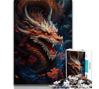 Puzzles de Dragon Chinois pour Adolescents, Aidez Le Cerveau à exercer des Jouets addictifs pour cultiver la Patience Une œuvre d'art 38x26cm