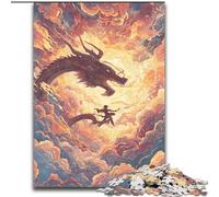 Puzzles de Dragons aquarelles pour Adultes et Adolescents, Jeu Familial Anti-Stress, défi Difficile, Cadeaux pour Amis et Famille (26x38cm)