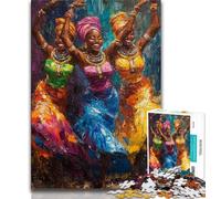 Puzzles de Femmes africaines pour Adolescents 1000 pièces, Jouet éducatif intellectuel décompressant, Cadeau d'anniversaire, Cadeaux, Art Mural 50x75cm