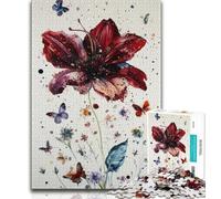 Puzzles de Fleurs aquarelles pour Adolescents, 1 000 Puzzles, Difficiles à compléter, mais Amusants et Humoristiques, décoration d'intérieur et Cadeaux Uniques 38x26cm