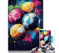 Puzzles de Football Aquarelle pour Adolescents, 1000 pièces, Anti-Stress, défi Difficile, idéal pour la décoration de Bureau (75x50cm)
