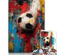 Puzzles de Football pour Adolescents : 1000 pièces, Jouets éducatifs et éducatifs, Jeux familiaux avec Affiche et fiche de Questions-réponses (38x26cm)