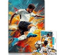 Puzzles de footballeurs 1000 pièces pour Adolescents, Jeu Familial Anti-Stress, défi Difficile, Cadeaux pour Amis et Famille (75x50cm)