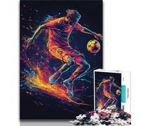 Puzzles de footballeurs 1000 pièces pour Adolescents, Jeu Familial Anti-Stress, défi Difficile, Cadeaux pour Amis et Famille (75x50cm)