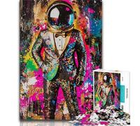 Puzzles de Graffitis d'astronautes pour Adultes et Adolescents, Jouet éducatif et décompressant, Cadeaux du Père Noël Secret 50x75cm