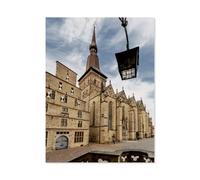 Puzzles De Jeu en Bois，Église Marienkirche à Osnabrück，Puzzle De Puzzle Classique 1000 Pièces, Jouets De Puzzle Drôles Et Décontractés d'image HD, Puzzle D'assemblage De Bricolage（75x50cm）-AB62