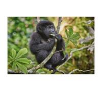 Puzzles De Jeu en Papier，Mignon Petit Gorille de Montagne，Puzzle De Puzzle Classique 1000 Pièces, Jouets De Puzzle Drôles Et Décontractés d'image HD, Puzzle D'assemblage De Bricolage（50x70cm）-Z46