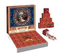 Puzzles de la Nativité chrétienne, compte à rebou de 24 jours, puzzle de crèche de Noël avec un design adorable de la Nativité, puzzle de l'Avent de scène de la Nativité unique pour la décoration de