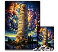 Puzzles de la Tour penchée de Pise Italie 1000 pièces Puzzles en Papier Jeu de réflexion pour Adolescents et Interaction familiale 1000 pièces (38x26cm)
