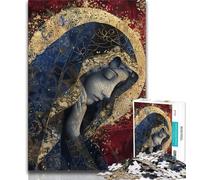 Puzzles de la Vierge Marie pour Adultes 1000 Puzzles, Jeu Familial Anti-Stress, défi Difficile, Cadeaux du Père Noël Secret 38x26cm