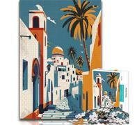 Puzzles de la Ville de Tunis pour Adolescents, 1000 pièces, Assemblage de Motifs, activités Amusantes à la Maison, Cadeau d'anniversaire, Cadeaux de Voyage 75x50cm