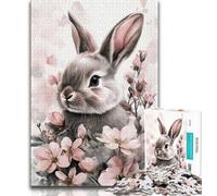 Puzzles de Lapins Mignons et Moelleux pour Adolescents, Jeu Familial Anti-Stress, défi Difficile, Collection d'artistes, Beaux-Arts (75x50cm)