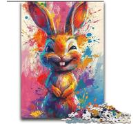 Puzzles de Lapins Mignons et souriants pour Adultes, 2000 pièces, pour stimuler Le Cerveau, Jouets addictifs pour cultiver la Patience, décoration Parfaite (70x100cm)