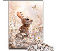 Puzzles de Lapins Mignons pour Adolescents, adaptés aux Enfants de 14 Ans et Plus. Un Plaisir en Famille idéal comme Cadeau pour Toute la Famille (50x75cm).