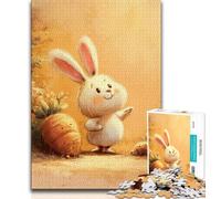 Puzzles de Lapins Mignons pour Adultes et Adolescents, 1 000 pièces, Jouets éducatifs et éducatifs, Jeux familiaux avec Affiche et fiche de Questions-réponses Assorties, 50x75cm