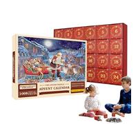 Puzzles De L'Avent pour Adultes - 1008 Pièces Jeu De Puzzle Décoratif | Compte À Rebours De Noël De 24 Jours - pour Halloween Chrétien Femmes Loisir Créatif Vacances Hommes Adultes Adolescents