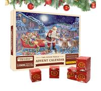 Puzzles De L'Avent pour Adultes | Blocs De Jeu Décoratifs 1008 Pièces,Compte À Rebours De Noël De 24 Jours,pour Halloween Chrétien Femmes Loisir Créatif Vacances Hommes Adultes Adolescents