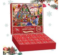 Puzzles De L'Avent Pour Adultes,Jouet Calendrier Interactif De 24 Jours | Puzzles De Noël Compte À Rebours 1008 Pièces - Pour Célébration D'anniversaire Cadeaux Rassemblement Familial Jeu Maison Éduca