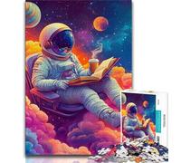 Puzzles de Lecture d'astronautes pour Adolescents, Jeu Familial Anti-Stress, défi Difficile, Collection d'artistes, Beaux-Arts (38x26cm)