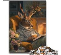 Puzzles de Lecture de Cerfs pour Adolescents, 2000 pièces, Jeux de détente pour renforcer l'amour Entre Couples, à partir de 14 Ans (70x100cm)