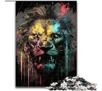 Puzzles de Lions à Peindre pour Adolescents, Jouet éducatif Anti-Stress, idéal comme Cadeau pour Toute la Famille (26x38cm)