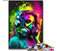 Puzzles de Masques à gaz artistiques pour Adultes et Adolescents, 2000 pièces, pour stimuler Le Cerveau, Jouets addictifs pour cultiver la Patience, Jeu de défi Unique (70x100cm)