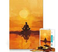 Puzzles de méditation Silhouette pour Adultes, 1000 pièces, renforce la mémoire, soulage Le Stress, Bords Lisses, 50x75cm