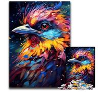 Puzzles de moineaux colorés 1000 pièces pour Adultes Puzzles en Bois pour Noël, Halloween, Pâques, Nouvel an 50x75cm/19,68x29,52 Pouces