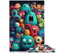 Puzzles de Monstres colorés pour Adultes 1000 pièces Les Puzzles en Carton pour Adultes et Enfants à partir de 12 Ans sont idéaux 10,27 "x 20,47" / 26 * 38 cm.