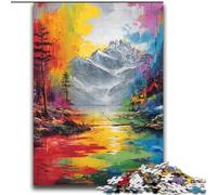 Puzzles de Montagnes aquarelles pour Adolescents, 2000 pièces, Jeu Familial Anti-Stress, défi Difficile, Cadeaux pour Amis et Famille (70x100cm)
