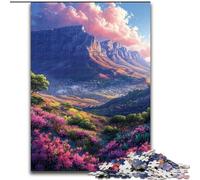 Puzzles de Montagnes colorées 1000 pièces pour Adultes, Cadeaux, Anti-Stress, Vacances à la Maison, Passe-Temps, Amour Entre Couples (50x75cm)