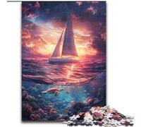 Puzzles de navires de mer 1000 pièces pour Adultes et Adolescents, à partir de 14 Ans, décoration d'intérieur, Jeux de Famille, Cadeaux de Noël et d'anniversaire (26x38cm)