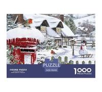 Puzzles de Neige d'hiver imperméable 1000 pièces Cadeaux Puzzle de décoration pour la Maison colorés