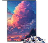 Puzzles de Nuages colorés de Style Anime pour Adolescents 1000 pièces, Jeux Amusants, Chaque pièce est Unique - Jeu Familial Stimulant et Amusant (26x38cm)