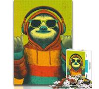 Puzzles de Paresseux Abstraits pour Adultes et Adolescents, Difficiles à réaliser, mais Amusants et Humoristiques, Cadeau d'anniversaire, Cadeaux, Art Mural (38x26cm)